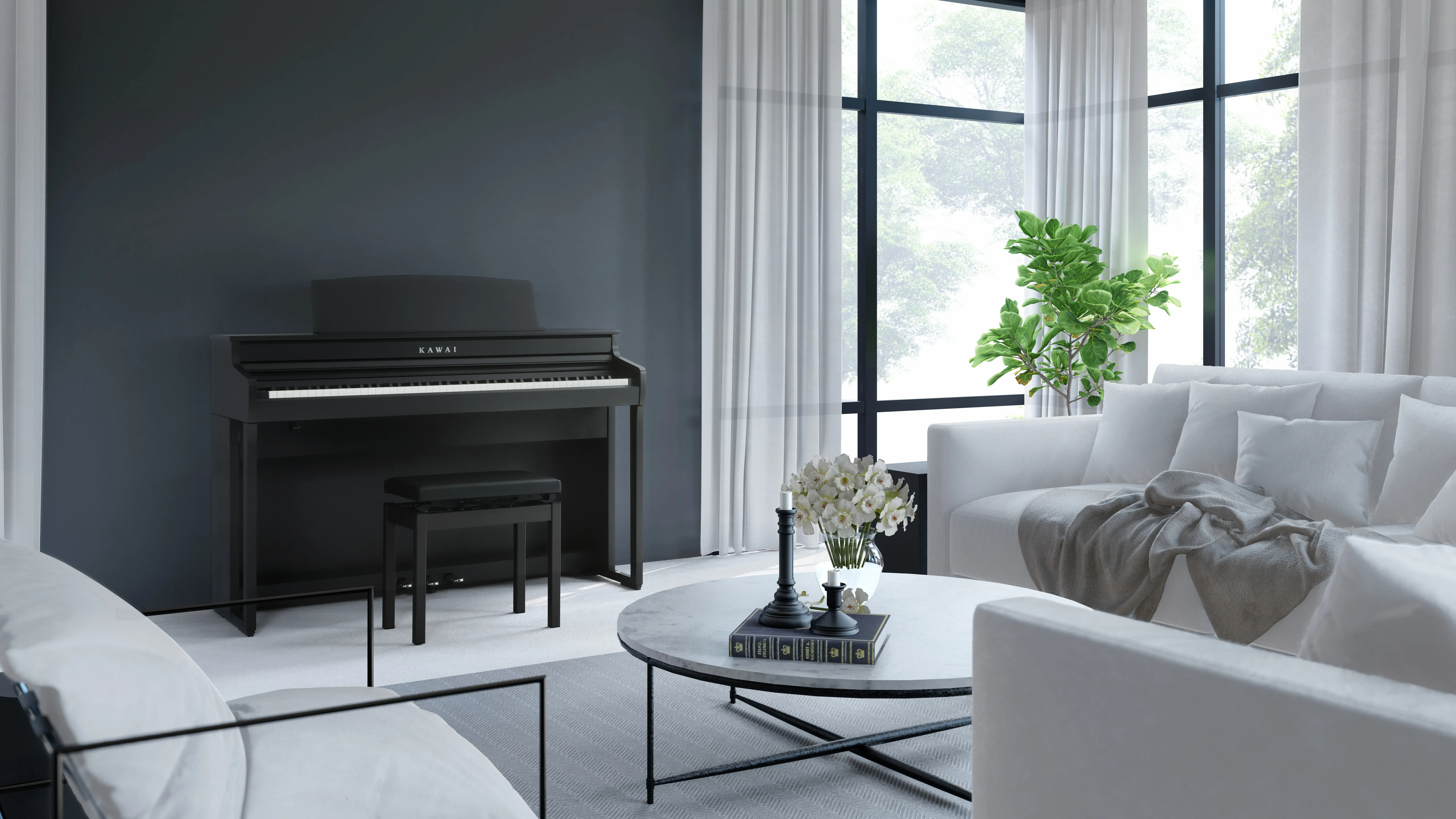 Kawai CA401 in a living room
