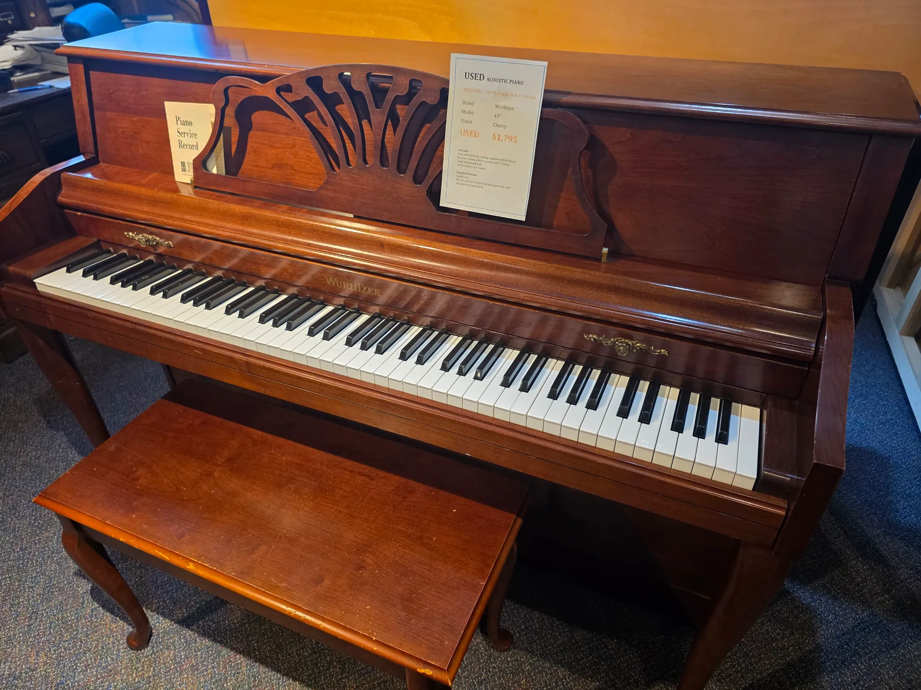 Wurlitzer Console Cherry - USED