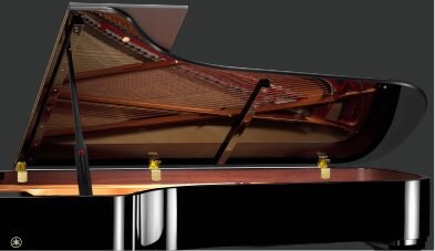 Open lid and polished exterior of the Yamaha CFX