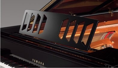 Perforated music rack on the Yamaha CFX