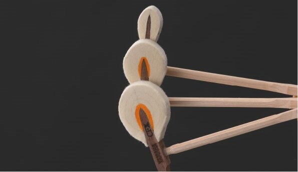 Three Yamaha CFX piano hammers with felt heads