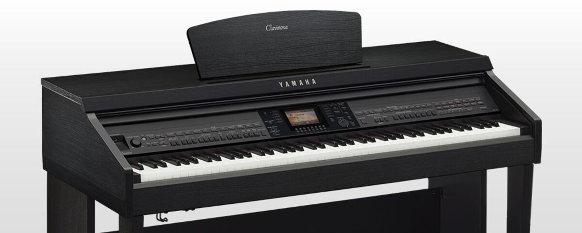 Yamaha CVP-701 Clavinova digital piano in black finish.