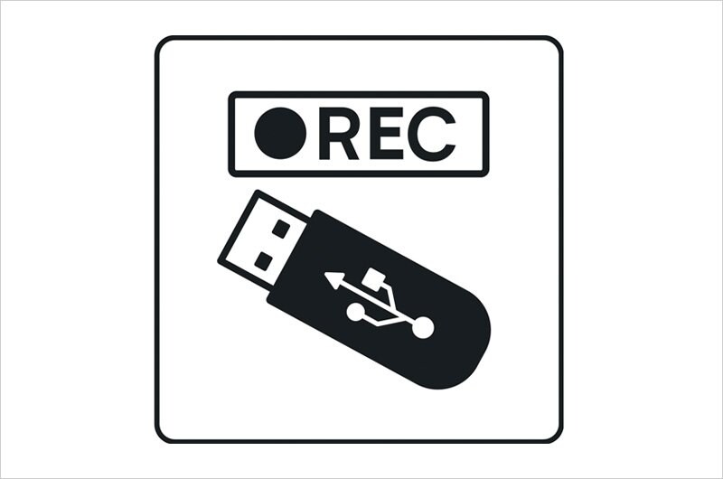 USB Audio Recorder graphic for Yamaha Clavinova.