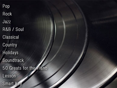 Music genres and lesson categories on a record