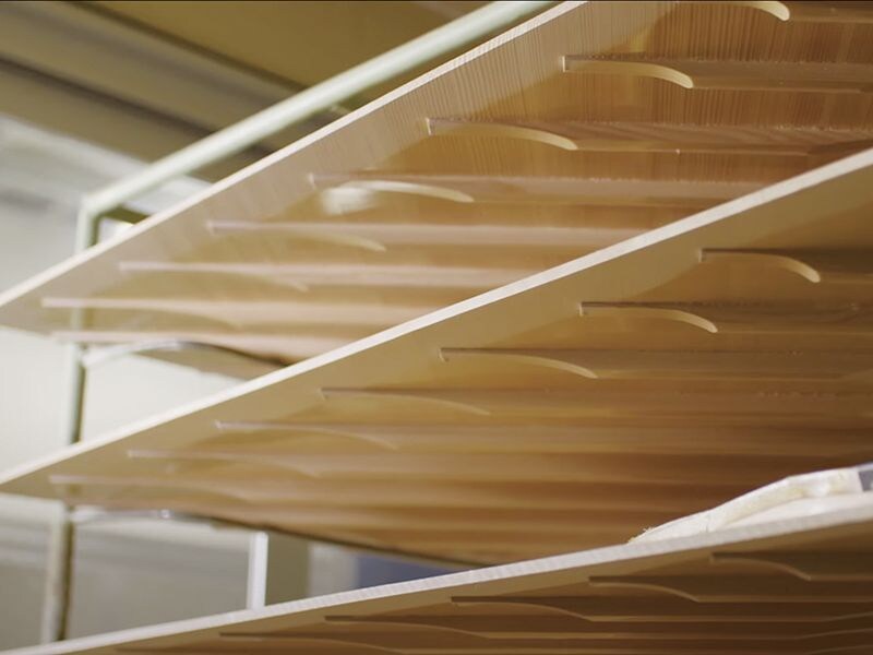 Wood seasoning process for stable Yamaha grand piano construction.