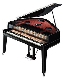 Yamaha AvantGrand N3X hybrid piano viewed from above.