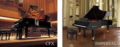 Yamaha CFX and Bösendorfer Imperial grand pianos.